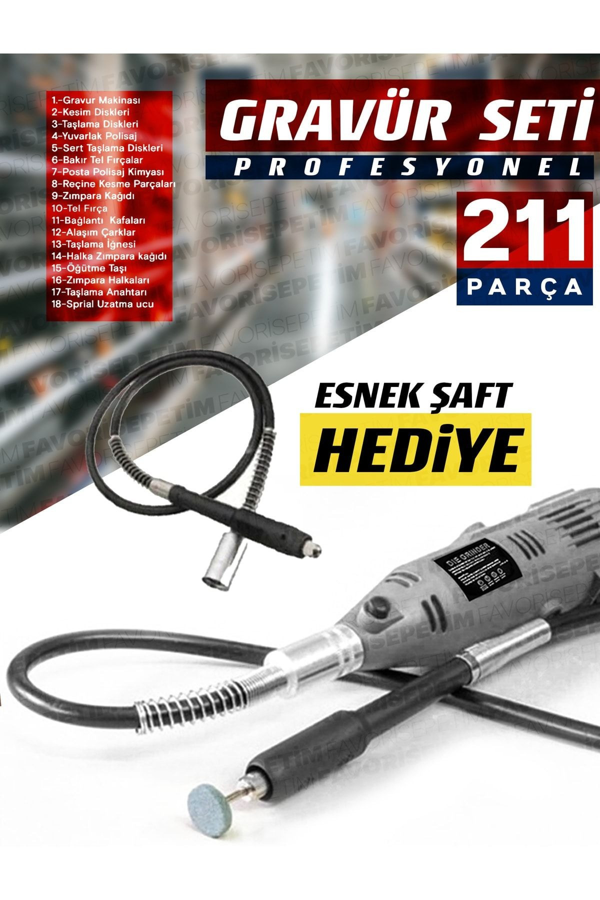 211pcs 450 Watt 6 Kademe Devir Ayarlı Pvc Çantalı Hobi Gravür Seti Mini Taşlama Esnek Şaft Hediye